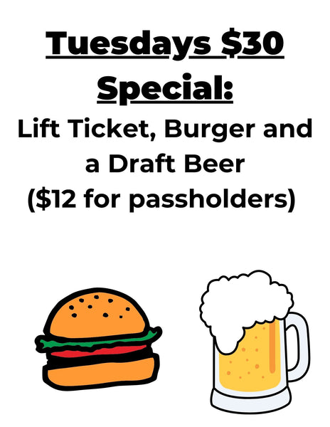 Tuesday Burger and Beer Special